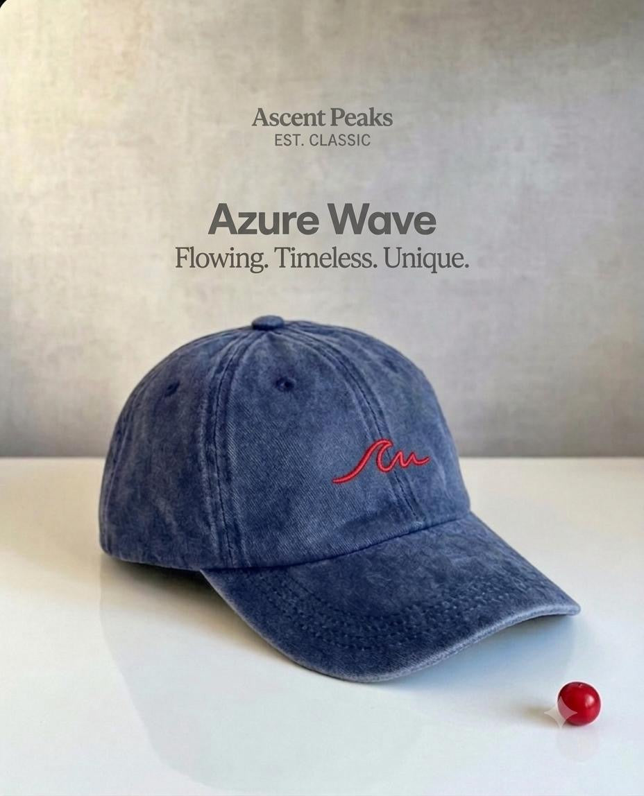 Navy blue-washed cap✨🧢